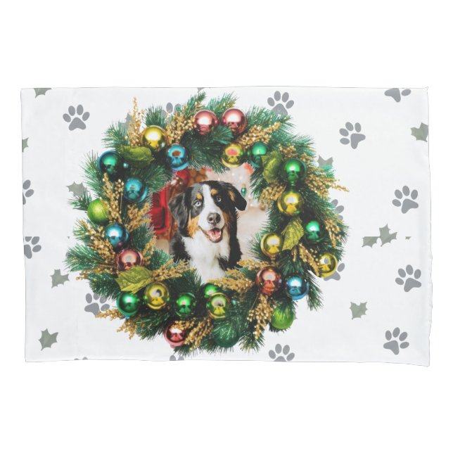 Happy Howlidays Photo Image Pillowcase (Front)