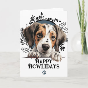 Happy Howlidays Pointer Dog Christmas Holiday Card