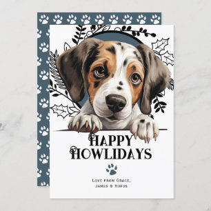 Happy Howlidays Pointer Dog Christmas Holiday Card