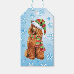 Happy Howlidays Poodle Gift Tags