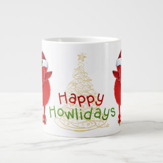 Happy Howlidays Poodles Large Coffee Mug