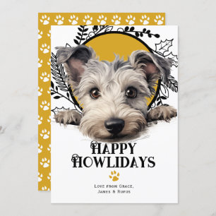 Happy Howlidays Pumi Dog Christmas Holiday Card