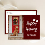 Happy Howlidays Red Calligraphy Pet Photo Holiday Postcard<br><div class="desc">Happy Howlidays Red Calligraphy Pet Photo Holiday Postcard. Send Holiday Greetings to your loved ones with this festive and Modern Holiday Card. All the texts are pre-arranged for you to personalise easily and quickly with your own details. Happy Holidays!</div>