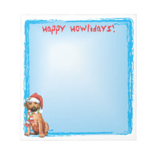 Happy Howlidays Rhodesian Ridgeback Notepad