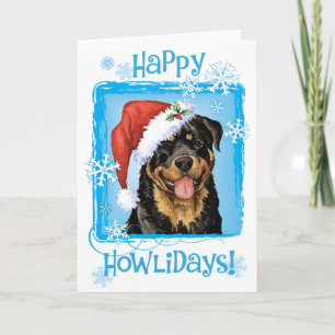 Happy Howlidays Rottweiler Holiday Card