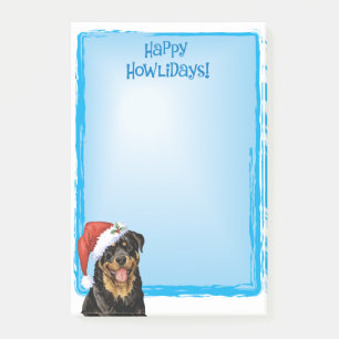 Happy Howlidays Rottweiler Post-it Notes