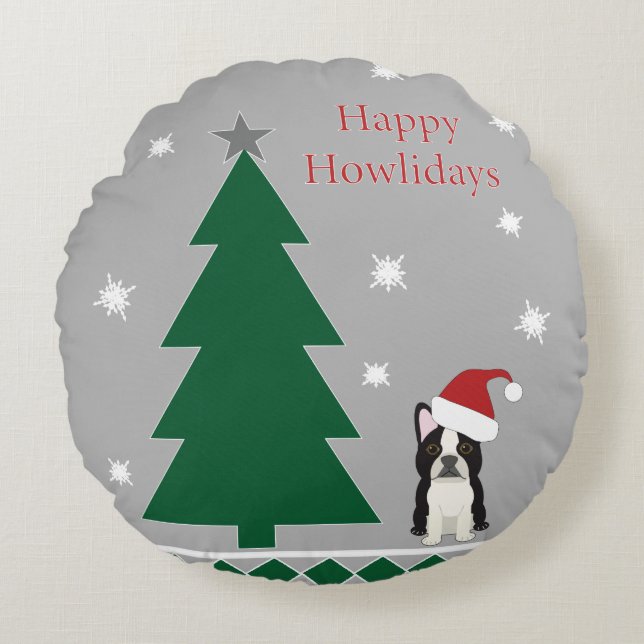 Happy Howlidays Round Cushion (Front)