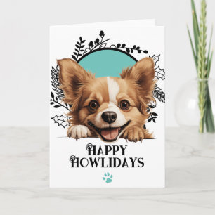 Happy Howlidays Russian Toy Dog Christmas Holiday Card