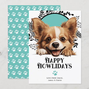 Happy Howlidays Russian Toy Dog Christmas Holiday Card