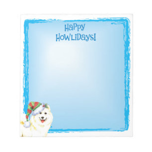 Happy Howlidays Samoyed Notepad