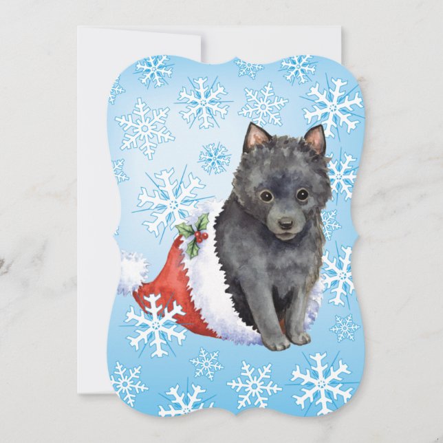 Happy Howlidays Schipperke Holiday Card (Front)