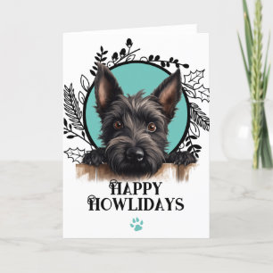 Happy Howlidays Scottish Terrier Dog Christmas Holiday Card