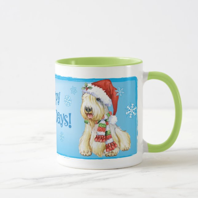 Happy Howlidays Sealyham Terrier Mug (Right)