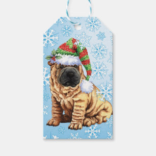 Happy Howlidays Shar-Pei Gift Tags