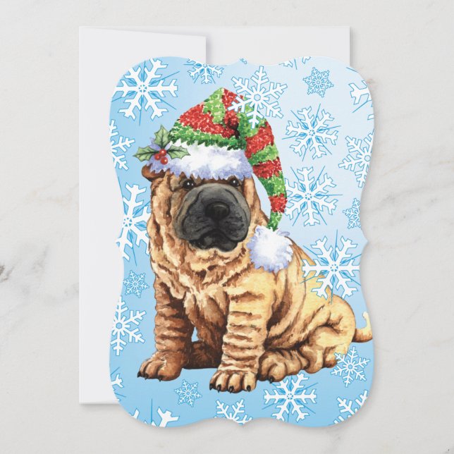 Happy Howlidays Shar-Pei Holiday Card (Front)