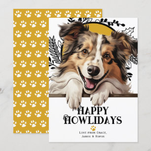 Happy Howlidays Shetland Sheepdog Christmas Holiday Card