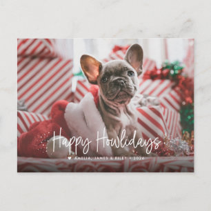 Happy Howlidays Single Photo Pet Christmas Holiday Postcard