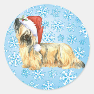 Happy Howlidays Skye Terrier Classic Round Sticker