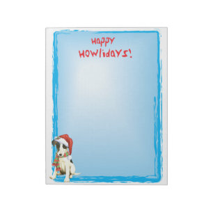 Happy Howlidays Smooth Fox Terrier Notepad