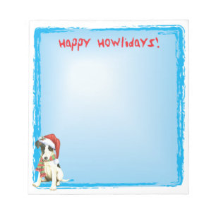 Happy Howlidays Smooth Fox Terrier Notepad