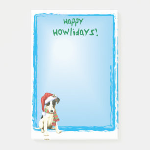 Happy Howlidays Smooth Fox Terrier Post-it Notes