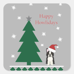 Happy Howlidays Square Sticker