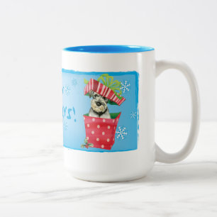 Happy Howlidays Standard Schnauzer Two-Tone Coffee Mug