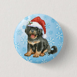 Happy Howlidays Tibetan Mastiff 3 Cm Round Badge