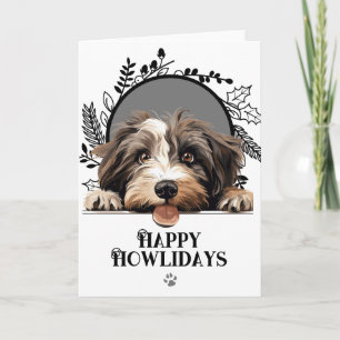 Happy Howlidays Tibetan Terrier Dog Christmas Holiday Card