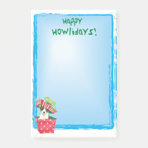 Happy Howlidays Toy Fox Terrier Post-it Notes