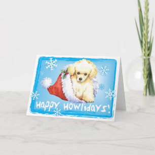 Happy Howlidays Toy Poodle Holiday Card