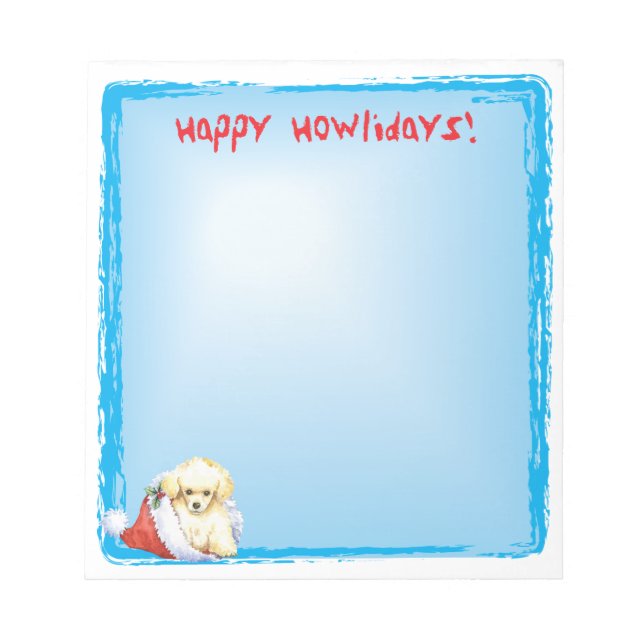 Happy Howlidays Toy Poodle Notepad (Front)