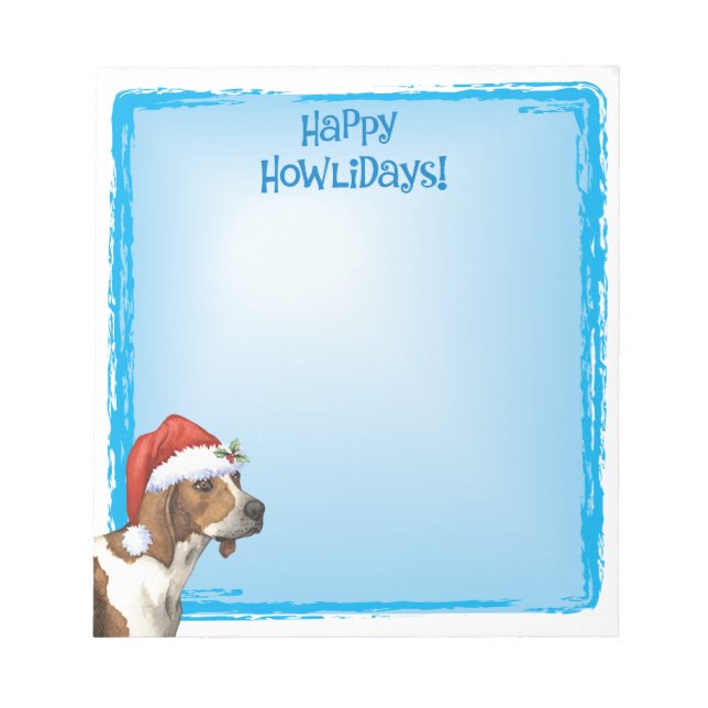 Happy Howlidays Treeing Walker Notepad (Front)