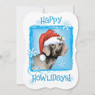 Happy Howlidays Weimaraner Holiday Card