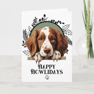 Happy Howlidays Welsh Springer Spaniel Christmas Holiday Card