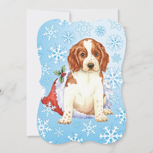 Happy Howlidays Welshie Holiday Card (Front)