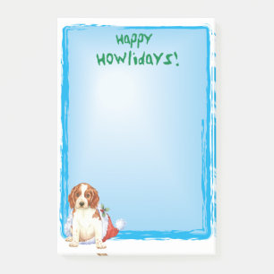 Happy Howlidays Welshie Post-it Notes