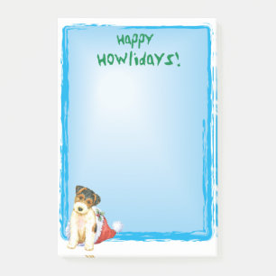 Happy Howlidays Wire Fox Terrier Post-it Notes