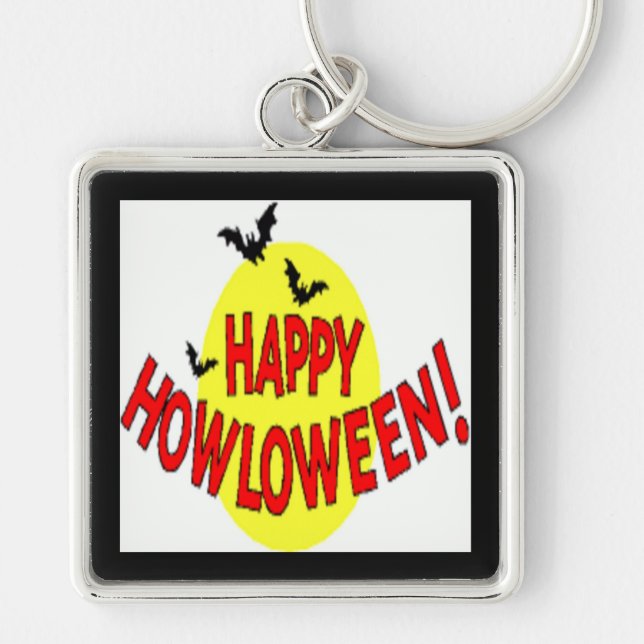 "HAPPY HOWLOWEEN" BATS KEY RING (Front)