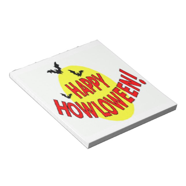 "HAPPY HOWLOWEEN" BATS NOTEPAD (Angled)