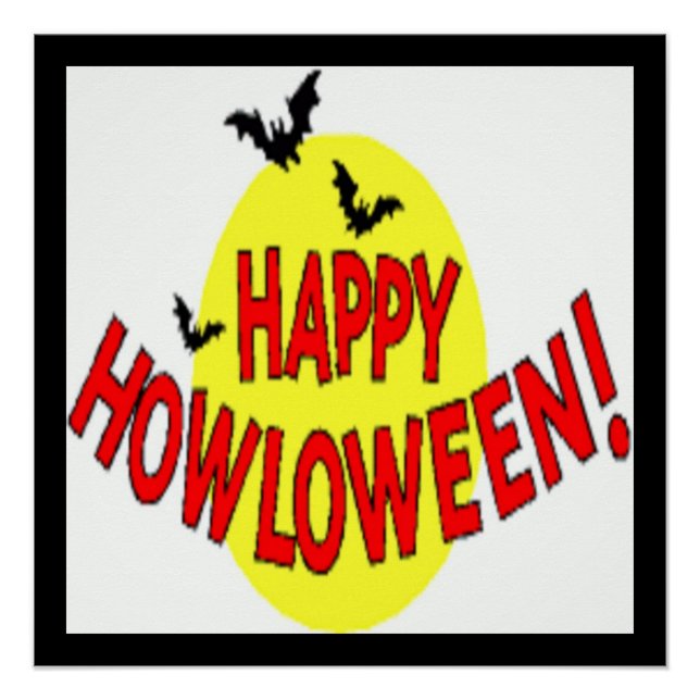"HAPPY HOWLOWEEN" BATS POSTER (Front)