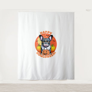 Happy Howloween French Bulldog frenchie dog hallow Tapestry
