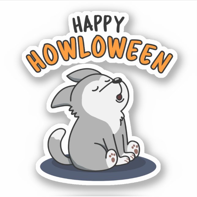 Happy Howloween Funny Dog Pun  (Front)