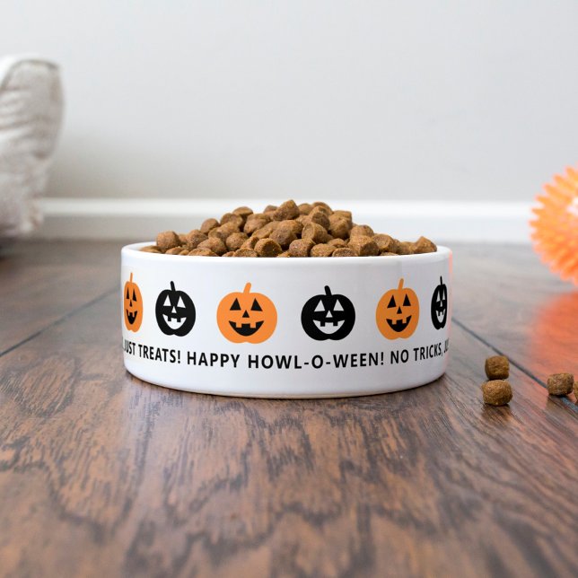Happy Howloween Jack O Lantern Pumpkin Dog Bowl (Creator Uploaded)