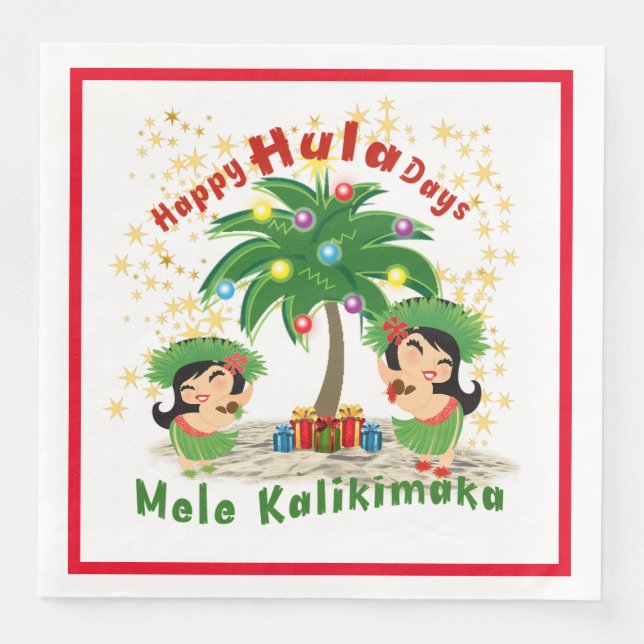 Happy Hula Days 3 Paper Napkin (Front)