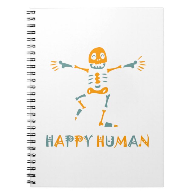 Happy human skeleton notebook (Front)
