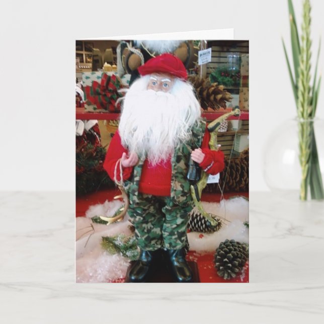 "HAPPY HUNTING SANTA" HOLIDAY CARD (Front)