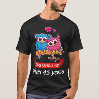 Happy Hus Wife Mother Father Owl Couple Still Havi T-Shirt