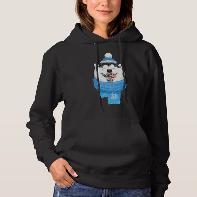 Happy Husky                   Hoodie (Front)