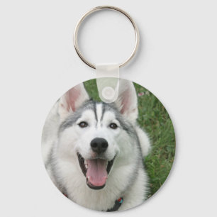 Happy Husky Keychain